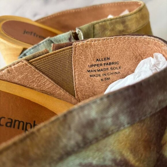 Jeffrey Campbell Fabric Multicoloured Tie Dye Clogs Heels Boho Festival Hippi - Picture 3 of 12